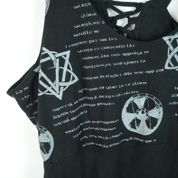 Verillas Shield Maiden Maxi Dress XL Black Renaissance Faire Cosplay Medieval - Picture 5 of 12